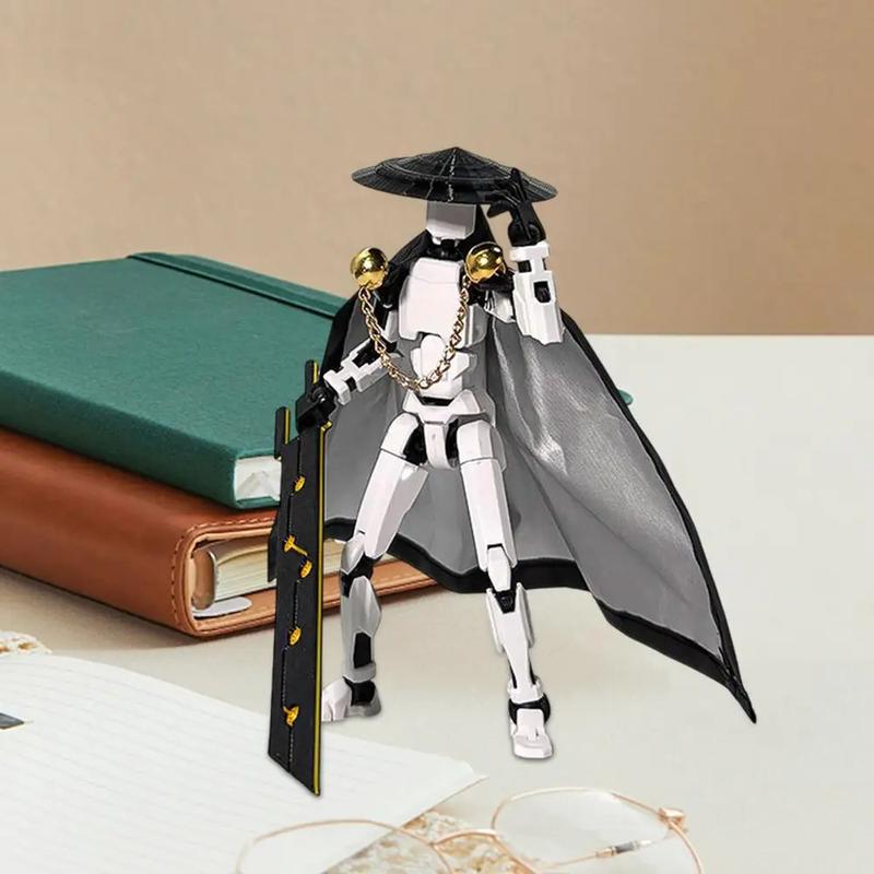 The Fifth Generation Multi-jointed Movable Figure T13 Dummy Doll Kid Toys With Hat And Cloak Artistic Sense Collection Decor