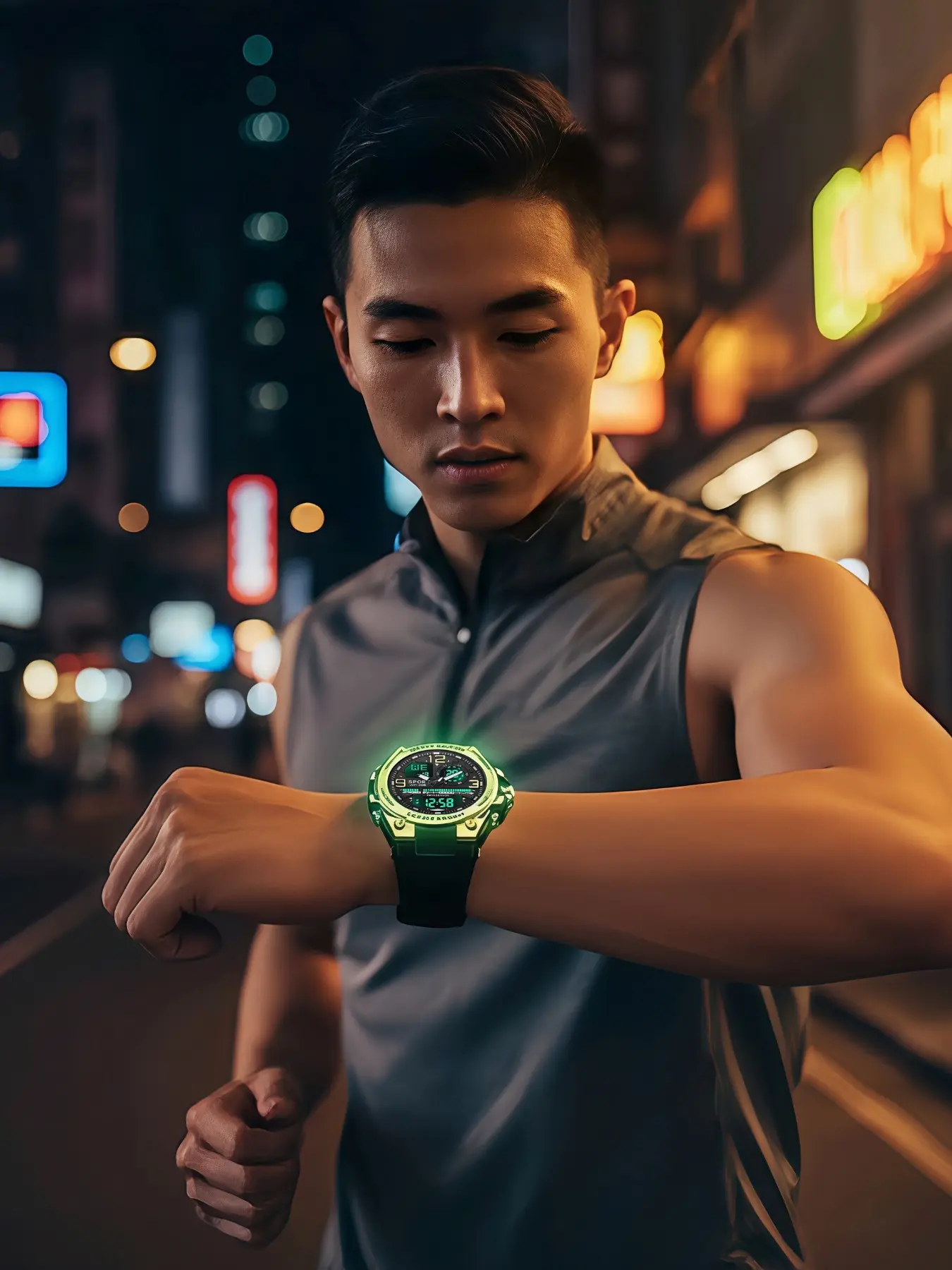 Latest Men Women Teen Fashion Casual Multifunctional Outdoor Sports LED Alarm Clock Waterproof Dual Display Fashion Digital Watch
