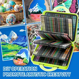 Flysea 432 Colors Acrylic Marker Pens, Smooth Ink Flow, Sturdy Coverage, Ideal for Canvas, Rock Art, Wood, Glass, Ceramics, Fabric