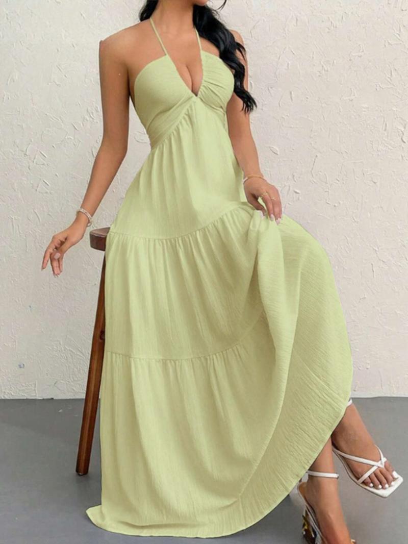 Women's Plain Dress, Summer Clothes Women, Casual Basic Loose Fit Sleeveless Dress for Beach Holiday Vacation, Ladies Summer Clothes, Women's Clothing, Womenswear, Dresses for Party, Minimalist A Line Dress