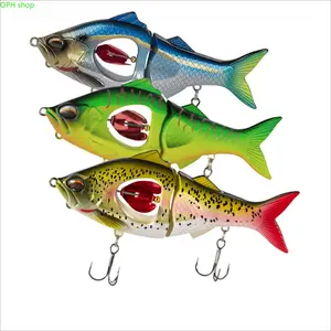 Multi-Jointed Sinking Fishing Lures - Realistic Swimming Hard Baits with Sharp Treble Hooks, Outdoor Angling Accessories for Freshwater, Saltwater Bass, Pike