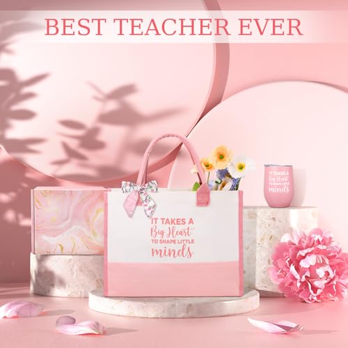 Teacher Appreciation Gifts for Women Teacher Gifts Box with Steel Cup Coffee Mug Candle Socks Pen Holder Metal Bookmark Thank You Gift Basket for Teachers Birthday Graduation Party Back to School