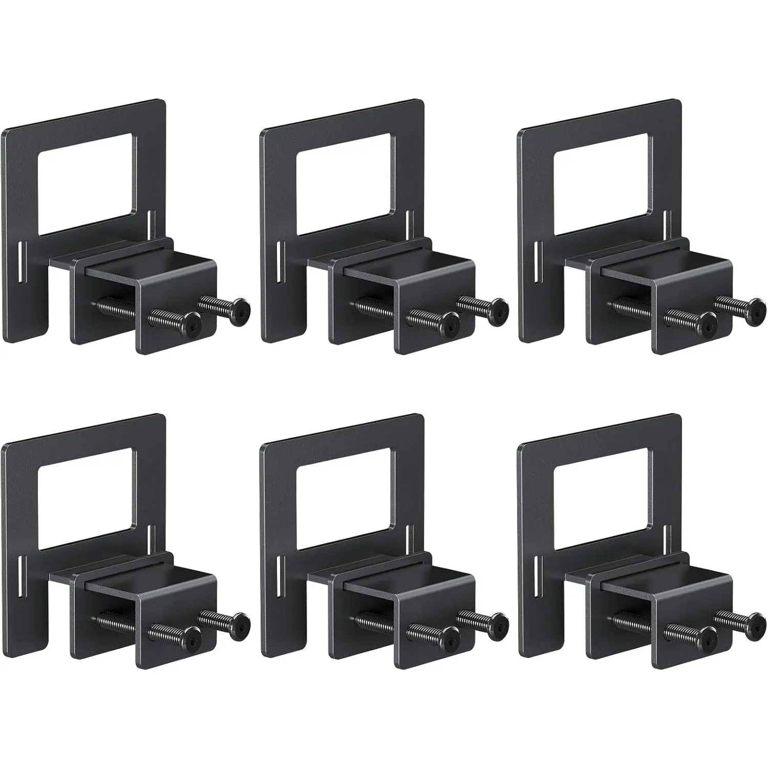 6 PCS Anti‑Slip Mattress Slide Stopper Grippers, Heavy Duty Metal Bed Frame Holder in Place, Keep Mattress from Sliding Gripper, Adjustable, Black