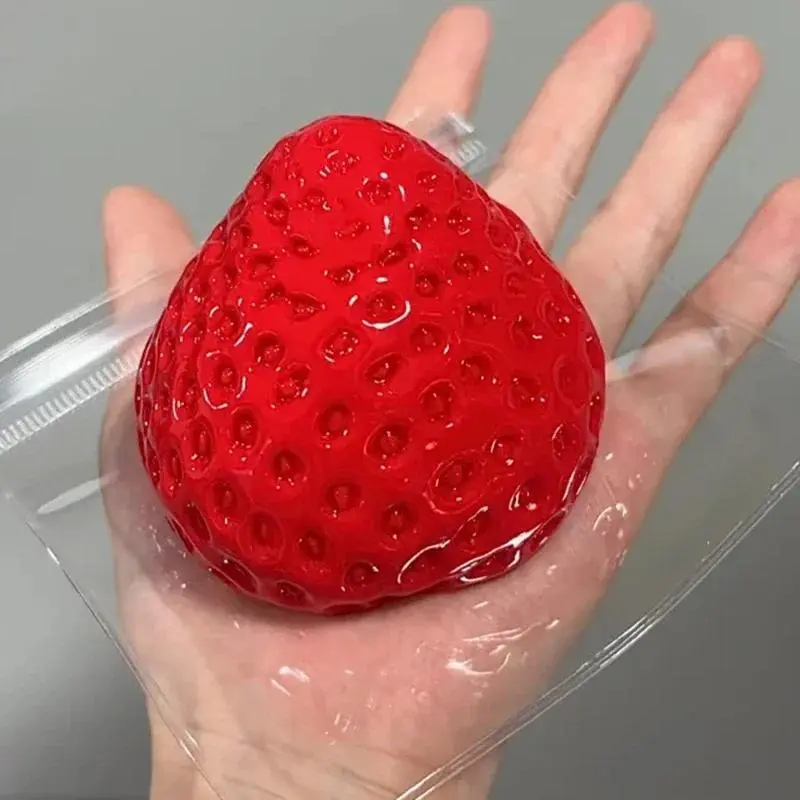 Strawberry Taba Squishy Fidget Toy - Slow Rebound Stress Relief Toy For Kids Adults Office & Party Favors Squeeze Gift 2026 New