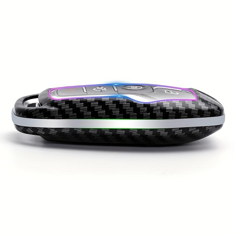 Carbon Fibre Pattern Car Key Case with Key Ring, Durable Car Key Protector, Car Key Cover, Car Key Accessories, Car Key Holder for Ford Explorer Edge Mustange Fusion