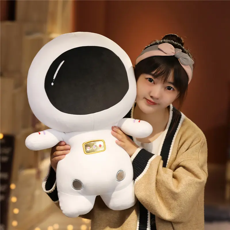 Cartoon Alien Astronaut Robot Plush Toy Soft Calming Pillow Cute Stuffed Doll Perfect Gift For Young Boys