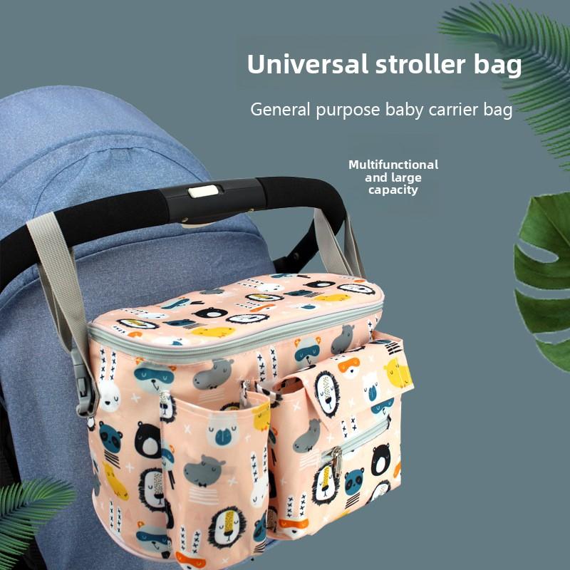 Convenient Stroller Storage Bag |   Perfect Mommy Caddy for Diapers & Baby Stuff