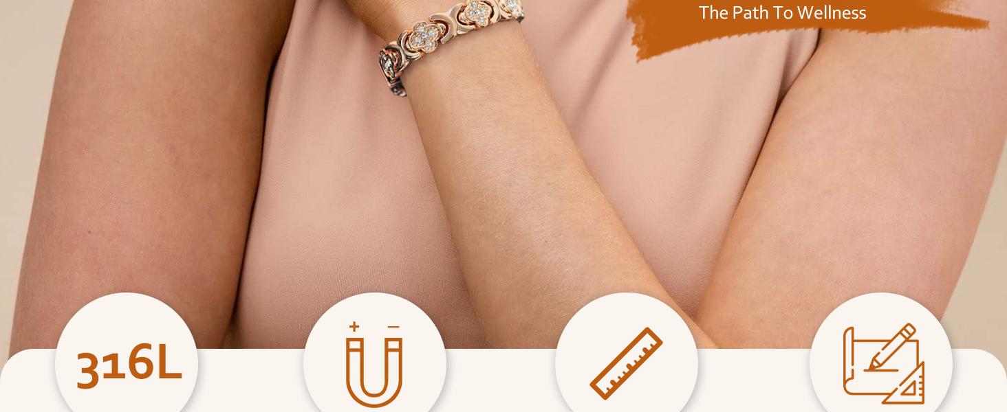 Jecanori Copper Bracelets for Women, Pure CopperMagnetic Bracelet with 3500 Gauss Effective Magnets Trendy Stack Bangle Trendy Jewellery Accessories Fashionable Jewelry