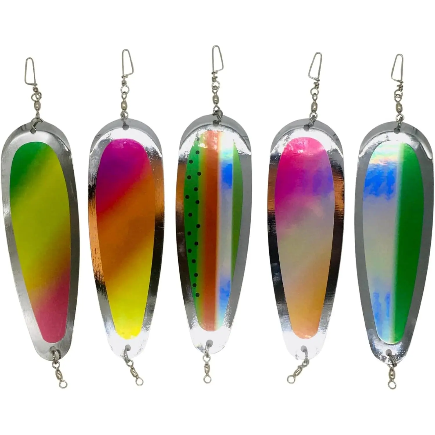 Teardrop Flashers for Kokanee & Salmon Fishing - Reflective Chrome Finish - Multiple Sizes & Colors - Durable Metal Construction - Enhanced Visibility Fishing Lure