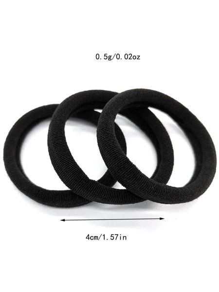100pcs Women's Black, Fashionable Simple, High Elasticity Thick Hair Scrunchies, Suitable For Everyday Use And Gift Giving Hair Ties Ponytail Holders Hair Elastics Hair Rope Sports Hair Band