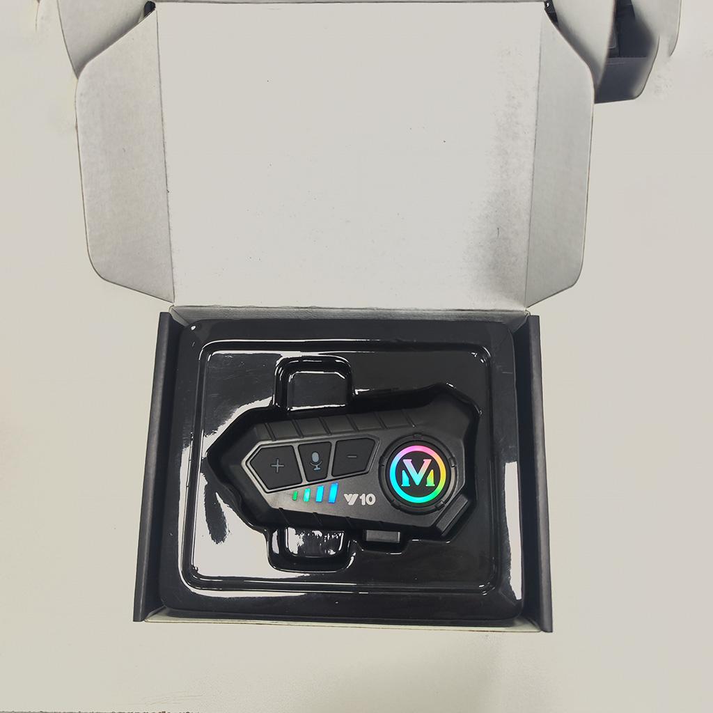 Rechargeable Motorcycle Helmet Speaker, IPX6 Waterproof Helmet Earphone with Automatic Call and Music Control, Compatible with All Helmets, Convenience