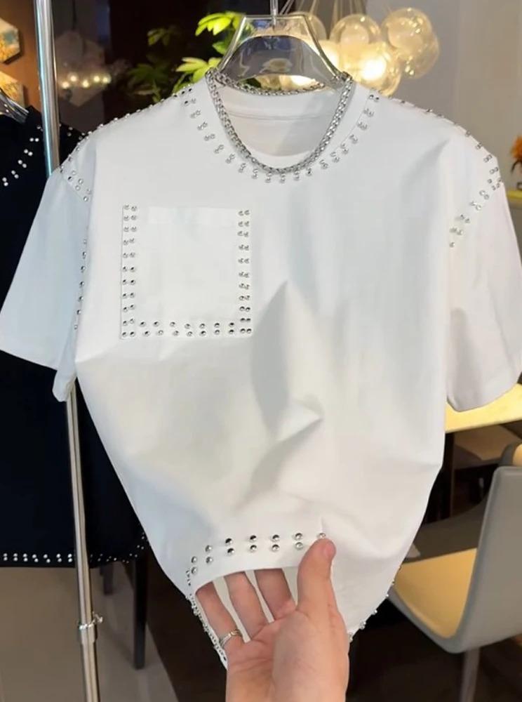 American Sle Heavy Du Casual T-irt Men's Spring Faion Loose Fit Svel Youth Leisure ort Sve Pure Color