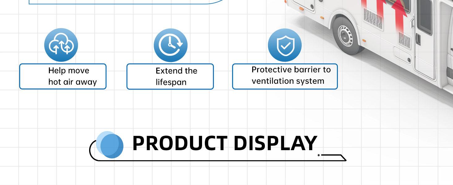 HECASA RV Refrigerator Vent Cover Compatible with Dometic Refrigerator Vents Direct Replacement Lid Cap Universal Durable HECASA RV Refrigerator Vent Cover Compatible with Dometic Refrigerator Vents Direct Replacement Lid Cap Universal Durable