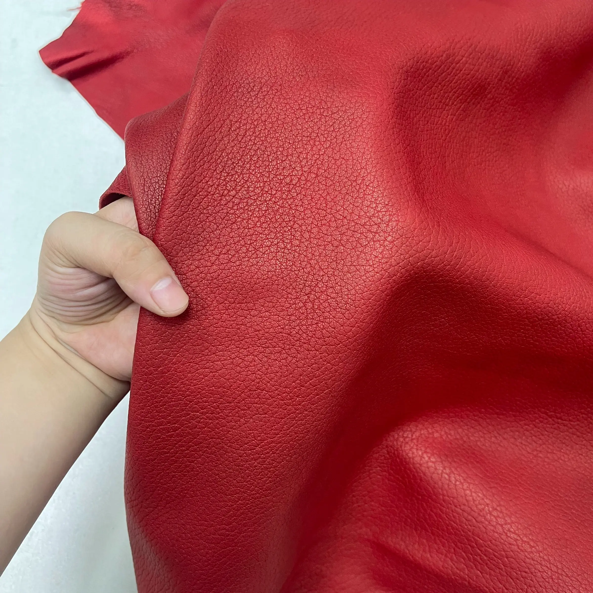 1.0mm Imported Top Grain Deer Skin Pattern Calf Leather, Handmade Craft DIY Leather Material, High-Quality Leather for Crafting Projects