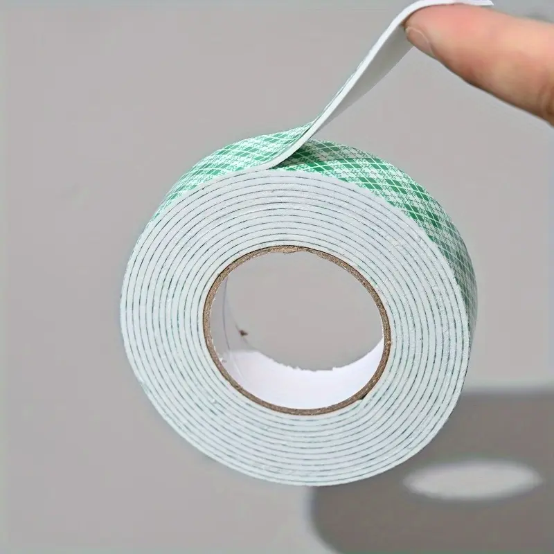 3pcs Heavy-Duty Waterproof Double-Sided Tape - High Adhesion for Plastic, Wood, Glass, Metal - Green & White Checkered Pattern - Ideal for Home and Office Projects