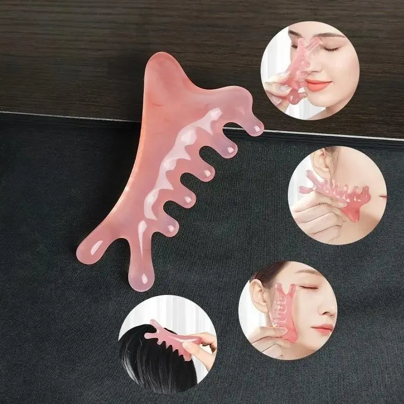 Multifunctional 4-In-1 Massage Comb, Head Acupressure Scalp Brush, Nose Eye Face Massager, Dolphin Design, Manual Massage Tool, Makeup Aid