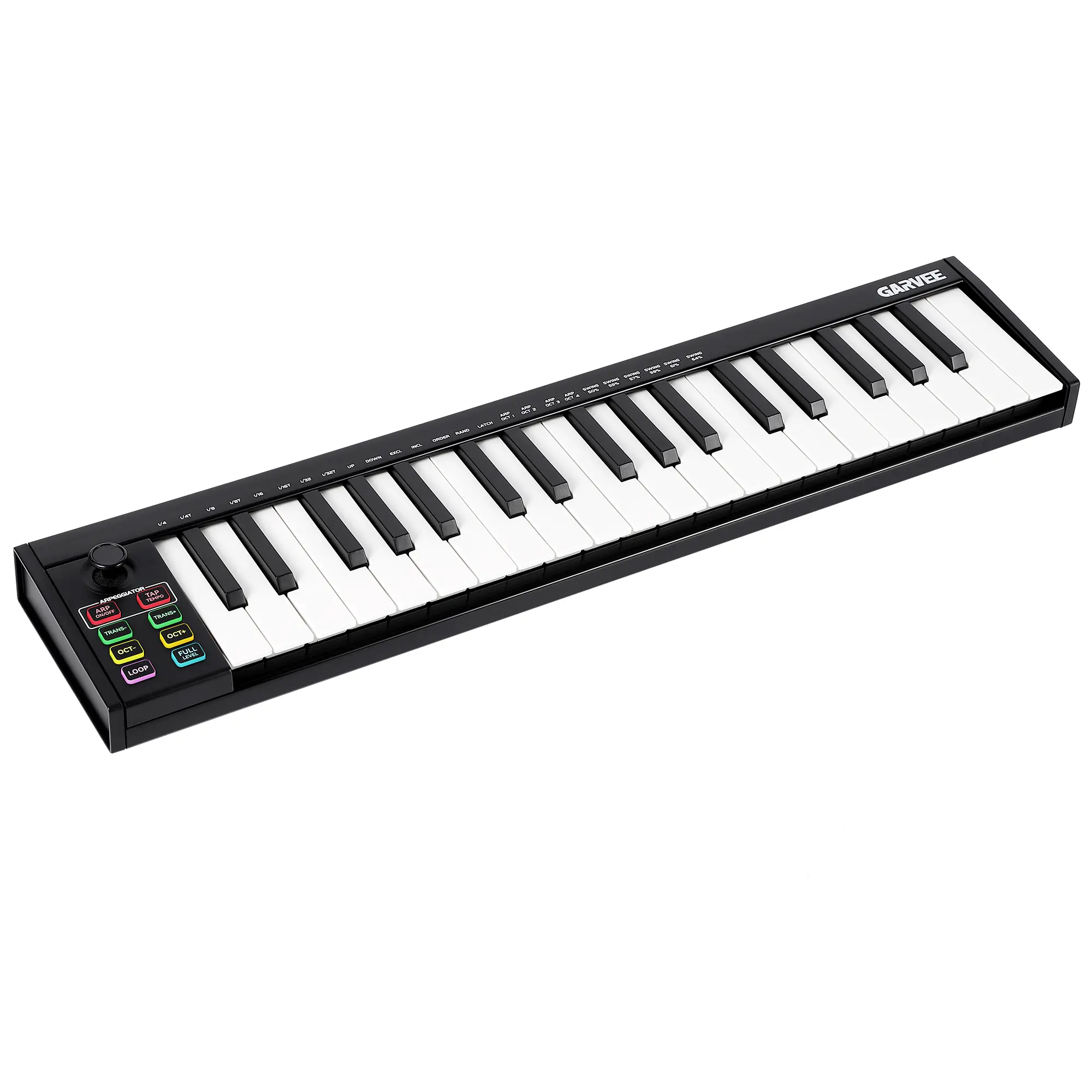 37-Key USB MIDI Keyboard Controller – DAW Integration, 8 Drum Pads, OLED Display, Chord & Scale Modes, Arpeggiator – Ideal for Professional & Home Music Production, Includes Software Bundle