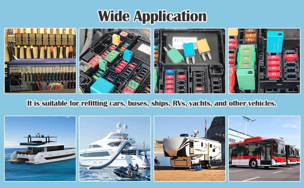ATM, ATC, ATO Automotive Low-Profile Manual Reset Fuses Suitable For Marine, Truck, RV, SUV, and Motorcycle DC Fuse Kits Automotive Circuit Breaker Fuses Reset Fuses Assortment Kit ATM, ATC, ATO Automotive Low-Profile Manual Reset Fuses Suitable For Marine, Truck, RV, SUV, and Motorcycle DC Fuse Kits Automotive Circuit Breaker Fuses Reset Fuses Assortment Kit