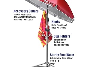 Ultimate Portable Sun Shade Umbrella – Lightweight Adjustable Outdoor Patio & Beach Umbrella with Tripod Base (Blue)