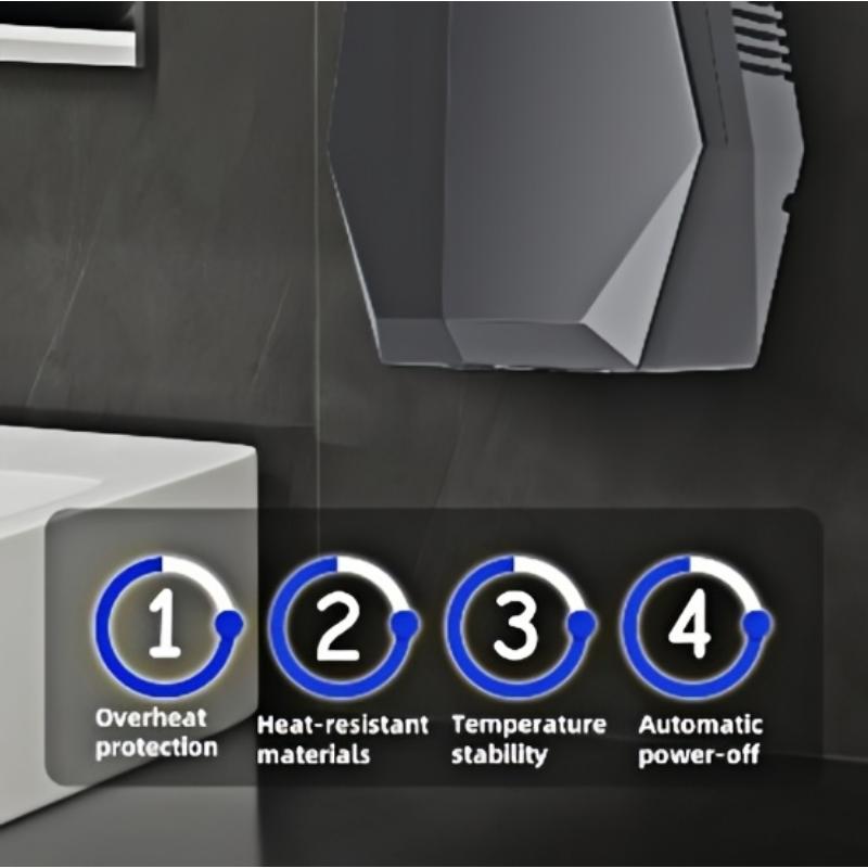 Fully automatic sensor hand dryer, commercial compact warm air hand dryer, American standard plug 110V, 1000W, suitable for home/business bathrooms/hotels/guesthouses/homestays