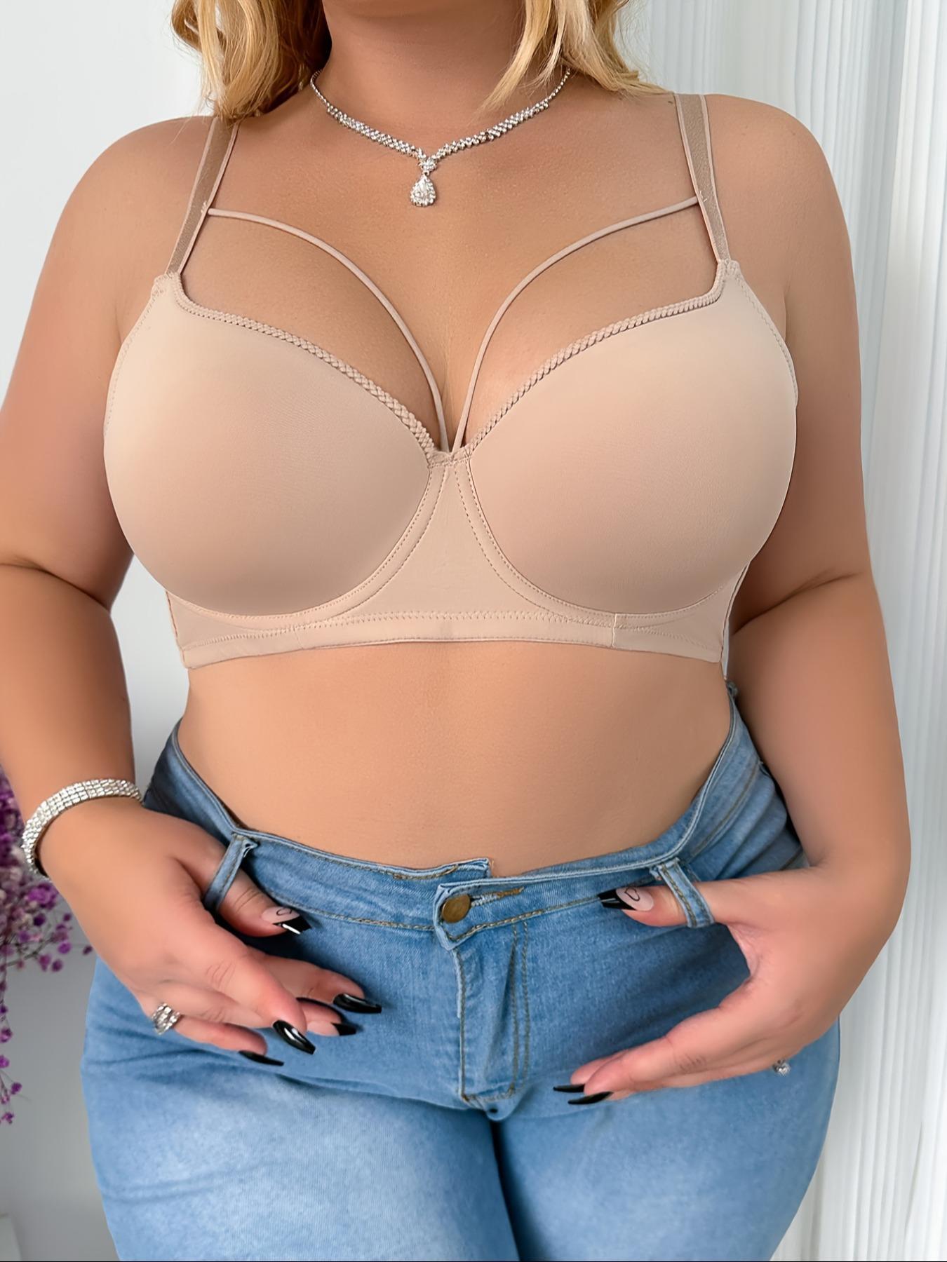 Plus-Size Women's seamless and sexy bra, with underwire for firm support, comfortable for everyday wear, Underwire Brassiere