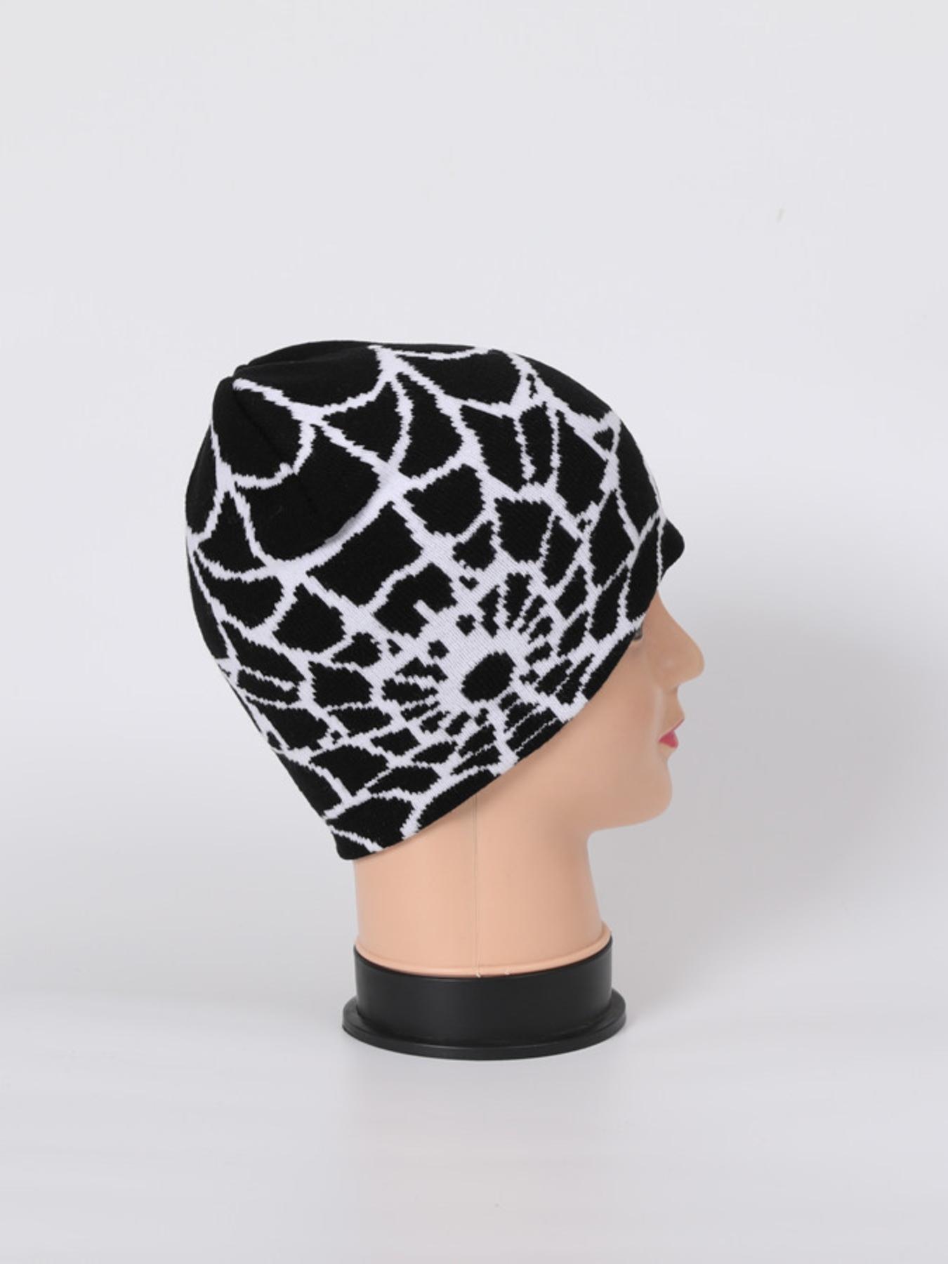 Unisex Streetwear Spider Web Design Unique Beanie Hat, 1 Piece Casual Trendy Street Style Beanie Hat, Fashionable Hat for Fall & Winter