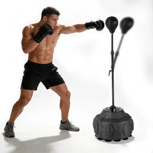 Punching Bag with Stand Height Adjustable Kickboxing Bags Speed Ball Floor Standing Boxing Equipment for Fitness Training Home Gym,Boxing Equipment, Stress Relief & Fitness