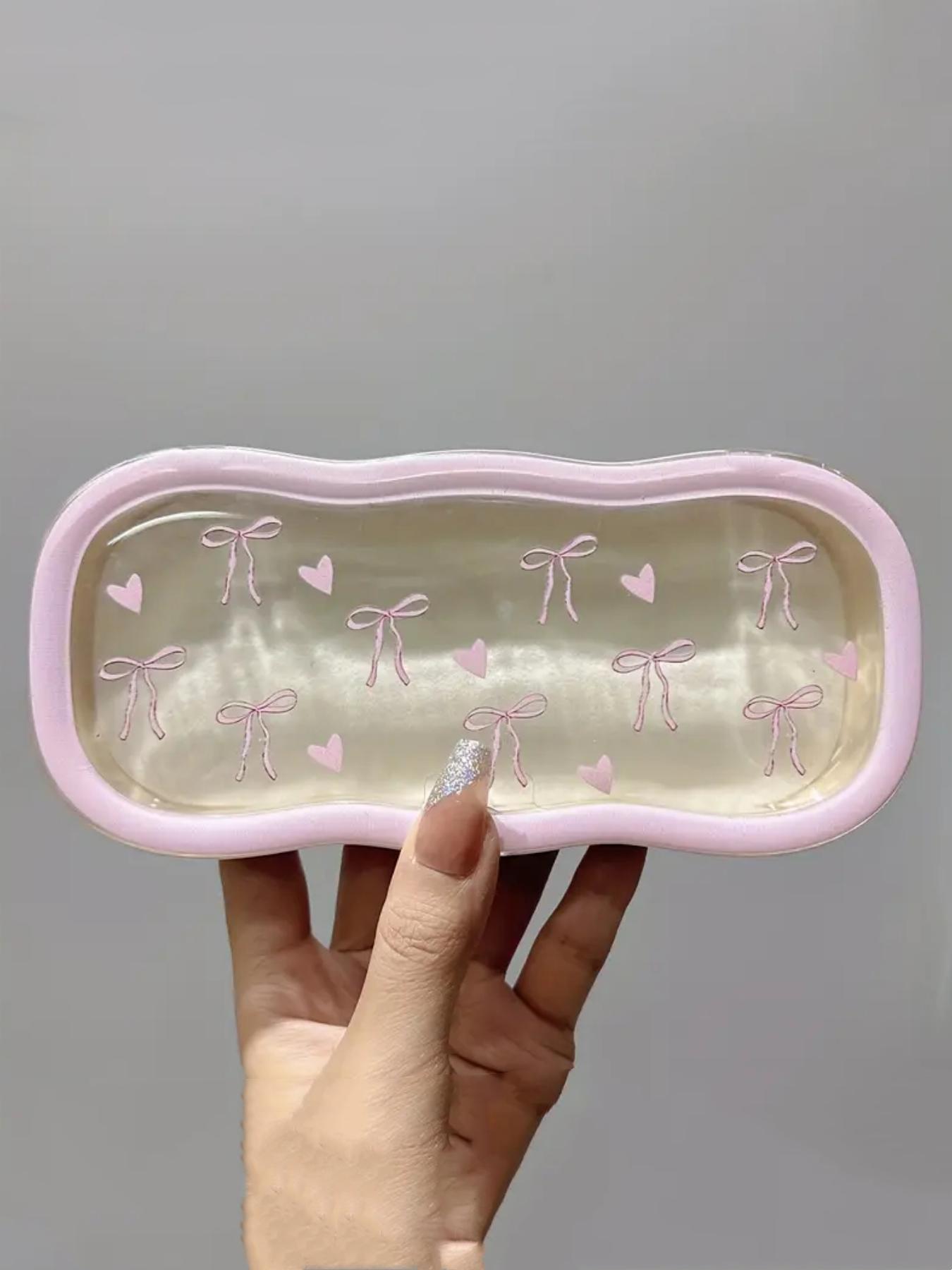 Heart & Bow Pattern Magnetic Glasses Case, Portable Sunglasses Case, Fashion Eyewear Accessories for Women & Men, Portable Sunglasses Organizer