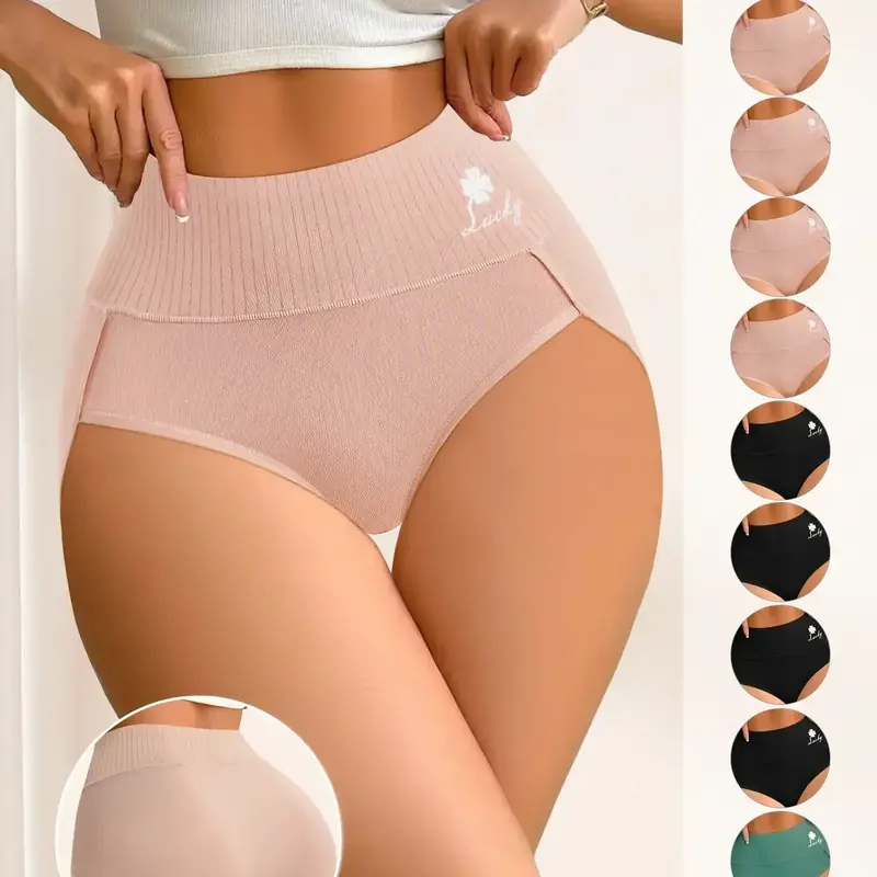 QUASTI 5/10pcs High Elasticity Briefs Panties With Breathable Stretchy 86% Polyeter Fabric, Soft Intimates For Women's Lingerie & Underwear Everyday Essential For Comfort & Confidence Womenswear Basic