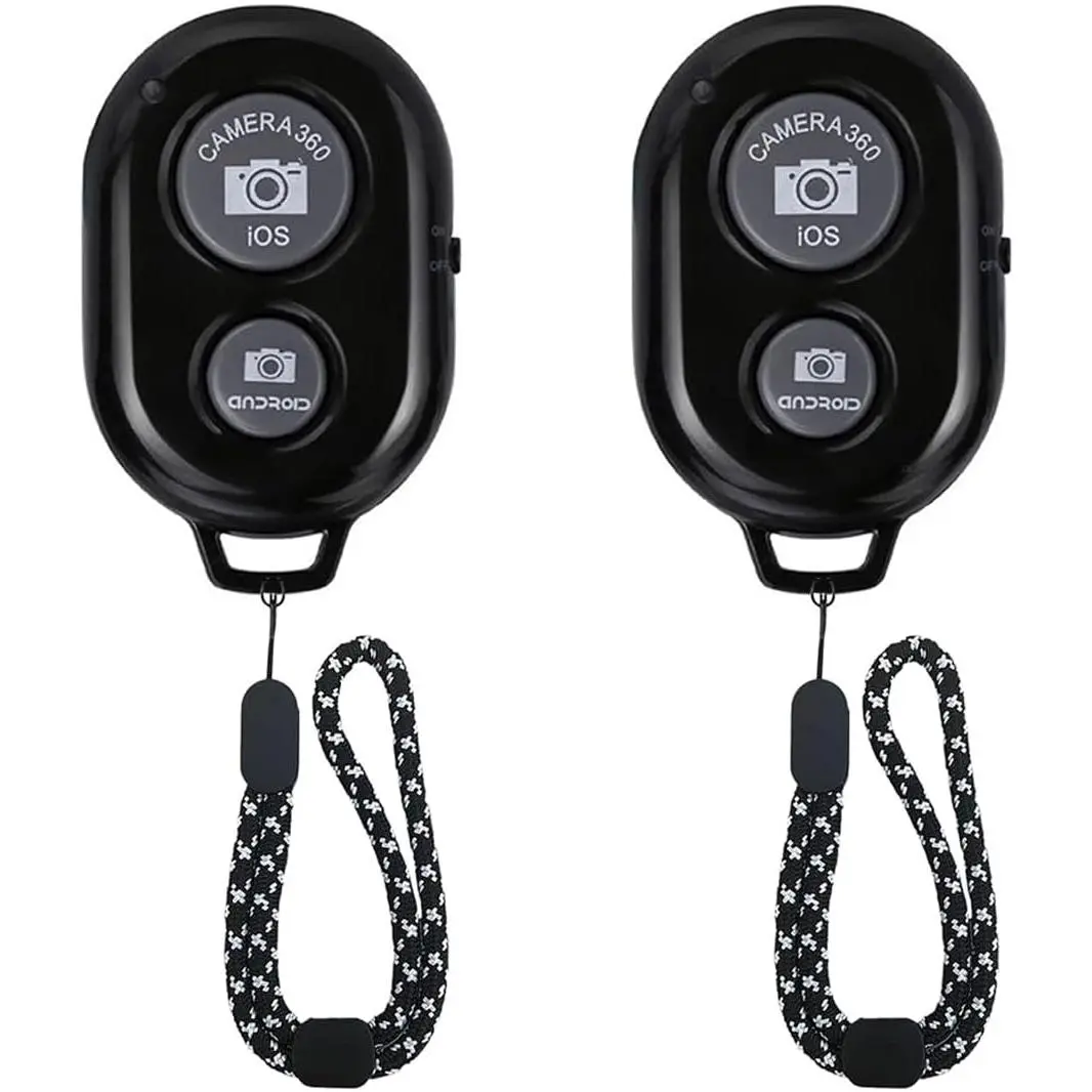 Camera Shutter Remote Control for  Phones- Compatible with iOS/Android (2 Black)