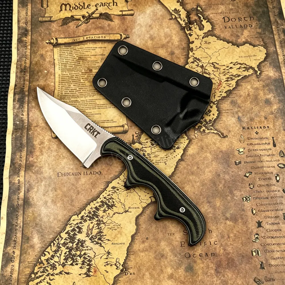 New Model 2387 Compact Fixed-Blade Knife with Sheath, 8Cr13Mov Blade, Two-Tone G10 Handle—Compact Outdoor Pocket Knife for Daily Use, Hiking, Exploration, Cutting, and Rescue—Perfect Gift, EDC Survival Tool, EDC Knives, Survival Gear