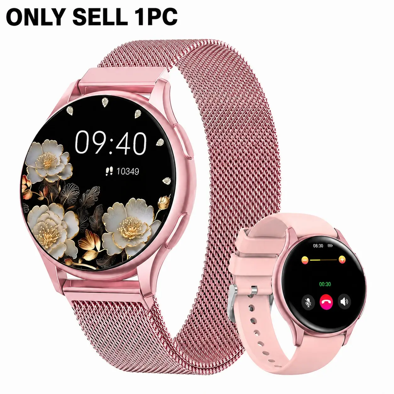 Smart Watch Waterproof Shockproof, Long Battery Life, Message Alerts, Heart Rate Monitor, Sleep Tracker, Compatible with iPhone and Android, Calling Smart Watch