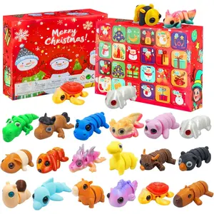 2024 Christmas Advent Calendar with Mini 3D Print Animals Set Toys Inside Great for Kids Girls Boys Adults Christmas Stocking Stuffers Party Favors Gifts