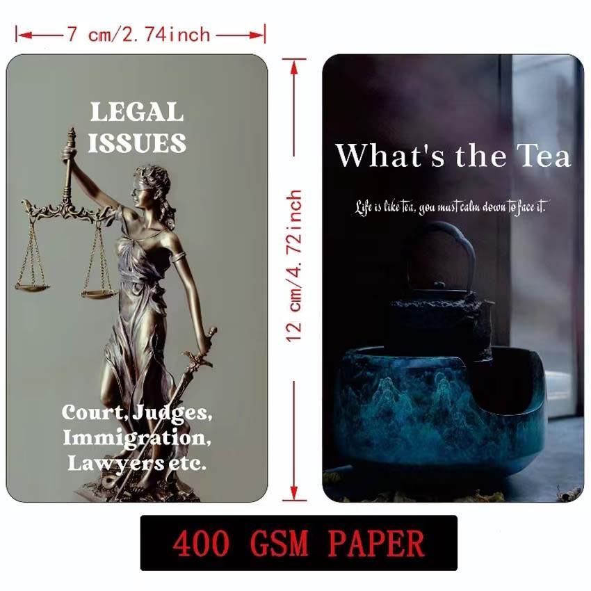 What's the Tea Oracle Card Deck, 1 Set Divination Cards for Beginners, Party Tarot Cards Fortune-Telling Game, Tarot Card Decks