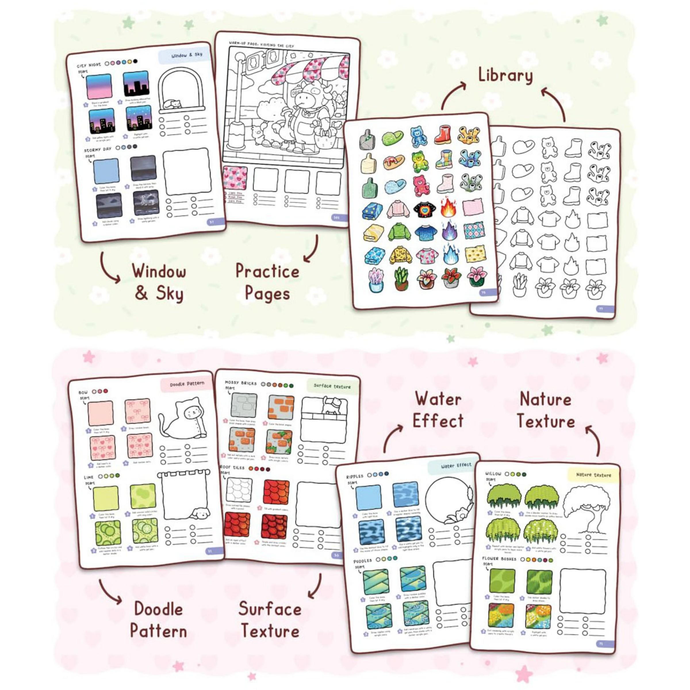 How to Draw Simple Fun Patterns Coloring Book for All Ages Drawing, Large Size High-Quality Paper Pages Perfect Gift for Art Enthusiasts Doodle Books