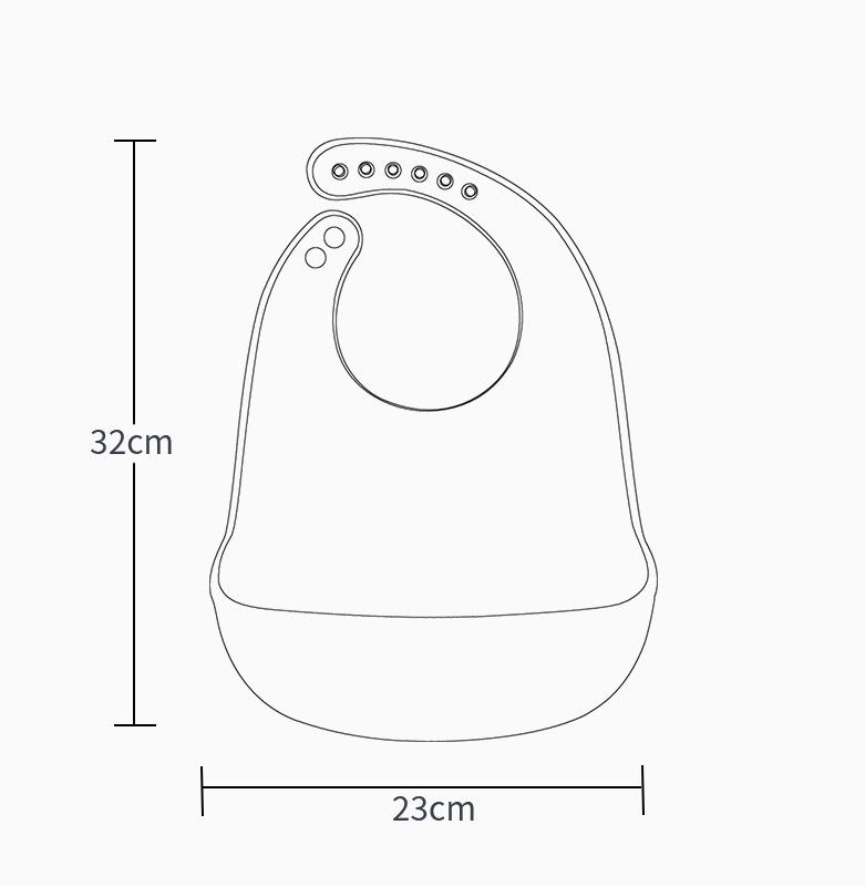Food Grade Silicone Baby Bib, Ultra Soft Waterproof Feeding Bib for Toddlers