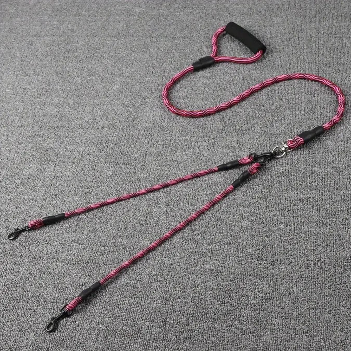 Double-ended Dog Leash, 1 Set Removable Wave Pattern Pet Leash, Pet Traction Rope, Anti-winding Pet Supplies for Outdoor Walking, Dog & Cat Accessories, Removable Components