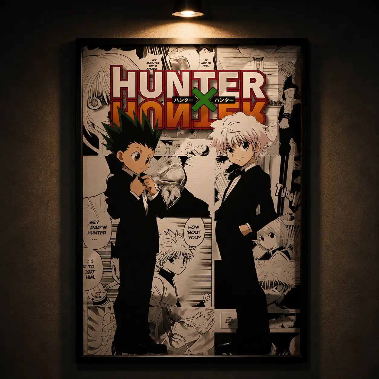 Hunter x Hunter Anime Poster, HXH Gon Killua Wall Art Print, Hisoka Leorio Manga Style Artwork, Japanese Anime Room Decor, Modern Abstract Anime Poster, Bedroom Gaming Room Decoration, Gift for Anime Fans
