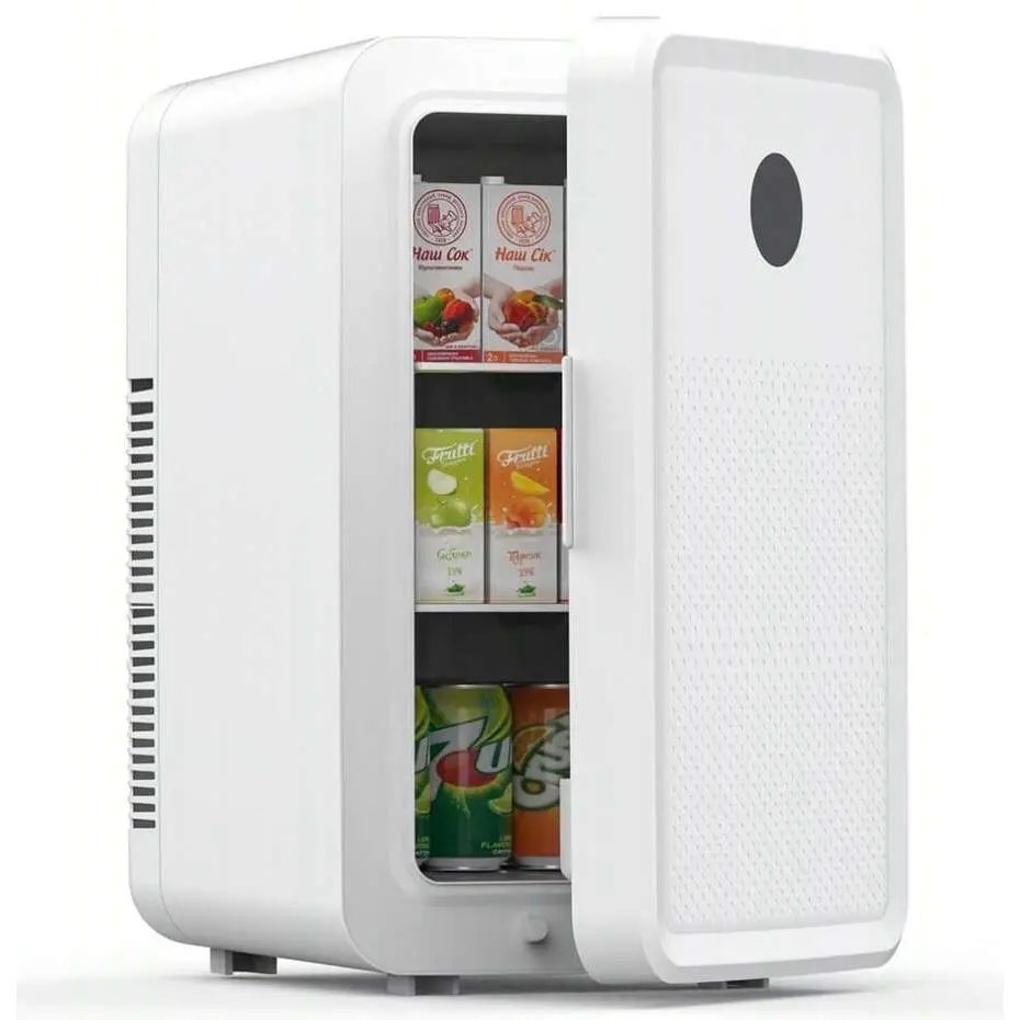 22L Mini Fridge Bedroom, Non-Condensing Small Skincare Fridge, 110V/12V Portable Refrigerator Cooler & Warmer Drinks, Food, Beauty, Makeup, Desk, Dorm, Car, Office, 22L White