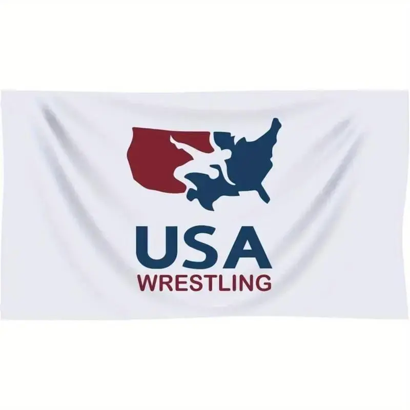 USA Wrestling Tapestry - 3x5 Ft Single-Sided Durable Decorative Tapestry, Men's Room Decor Banner, Dorm Wall Hanging for Indoor Room Decor