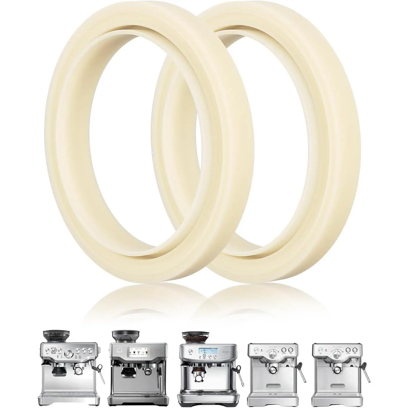2 count 54mm  Steam Ring for  Espresso Machine 878/870/860/880/810/840/450/500 and Sage 880/878/875/870/810/500,  Espresso Machine Accessories Grouphead Gasket  Part