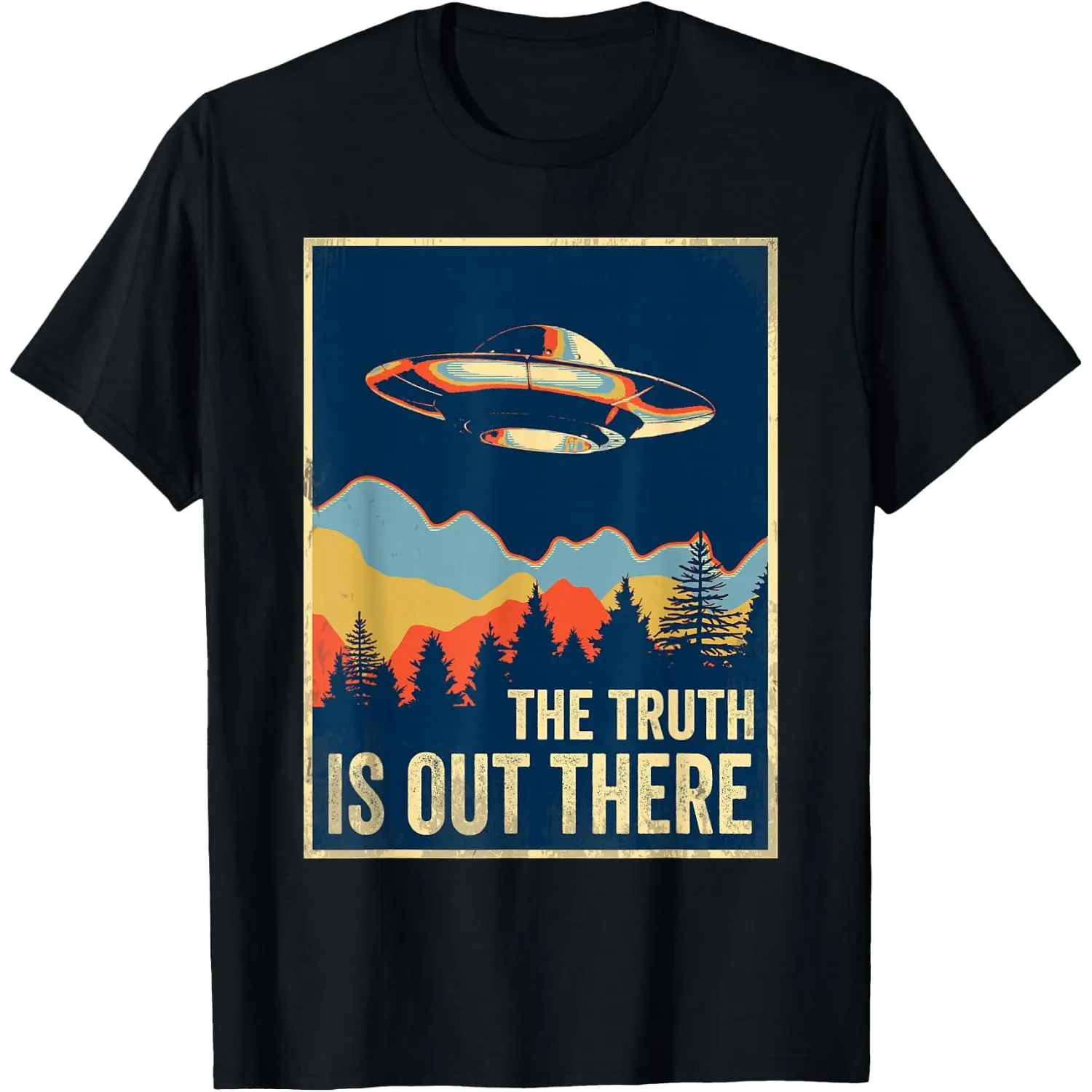 The Truth is Out There Tshirt Area 51 Alien UFO T-Shirt Cotton Graphic Crew Neck Soft Top Short Sleeve Casual Unsex Shirt Breathable for Men Women