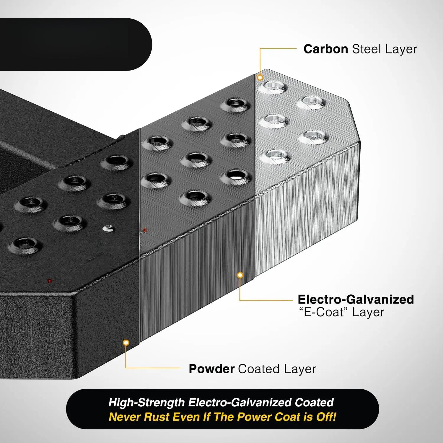 Hitch Step with 2" Hitch Receiver Rear Bumper Guard Protector 11.9 Inch with 5/8" Hitch Pin Clip Upgraded Textured Black Anti Slip Hitch Step Bar for Pickup Truck Car SUV