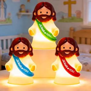 3 Pack Christmas  Night Light Lamp, LED Tap-Dimmable Bedside  Lamp,  Love You Christian Decor  for Easter Bedroom Church Prayer Corner