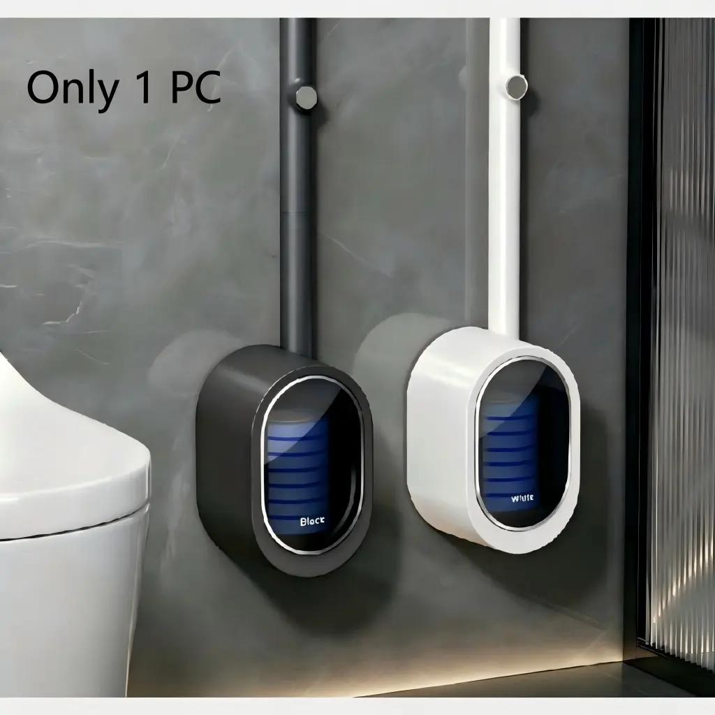 Disposable Toilet Brush Kit for Home and RV Bathroom Cleaning, Rotating No-Touch Deep Clean, Fits Under Rim & Corner, With 8/32 Refill Heads and Storage Holder, Toilet Bowl Brush