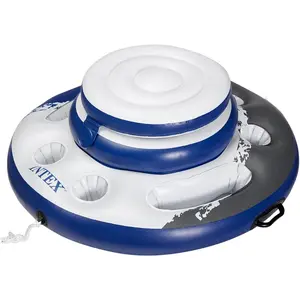 INTEX 56822EP Mega Chill Inflatable Cooler: Removable Ice Chest – 5 Built-in Cup Holders – 2 Durable Handles – Easy-to-Use Connectors – River Run Compatability