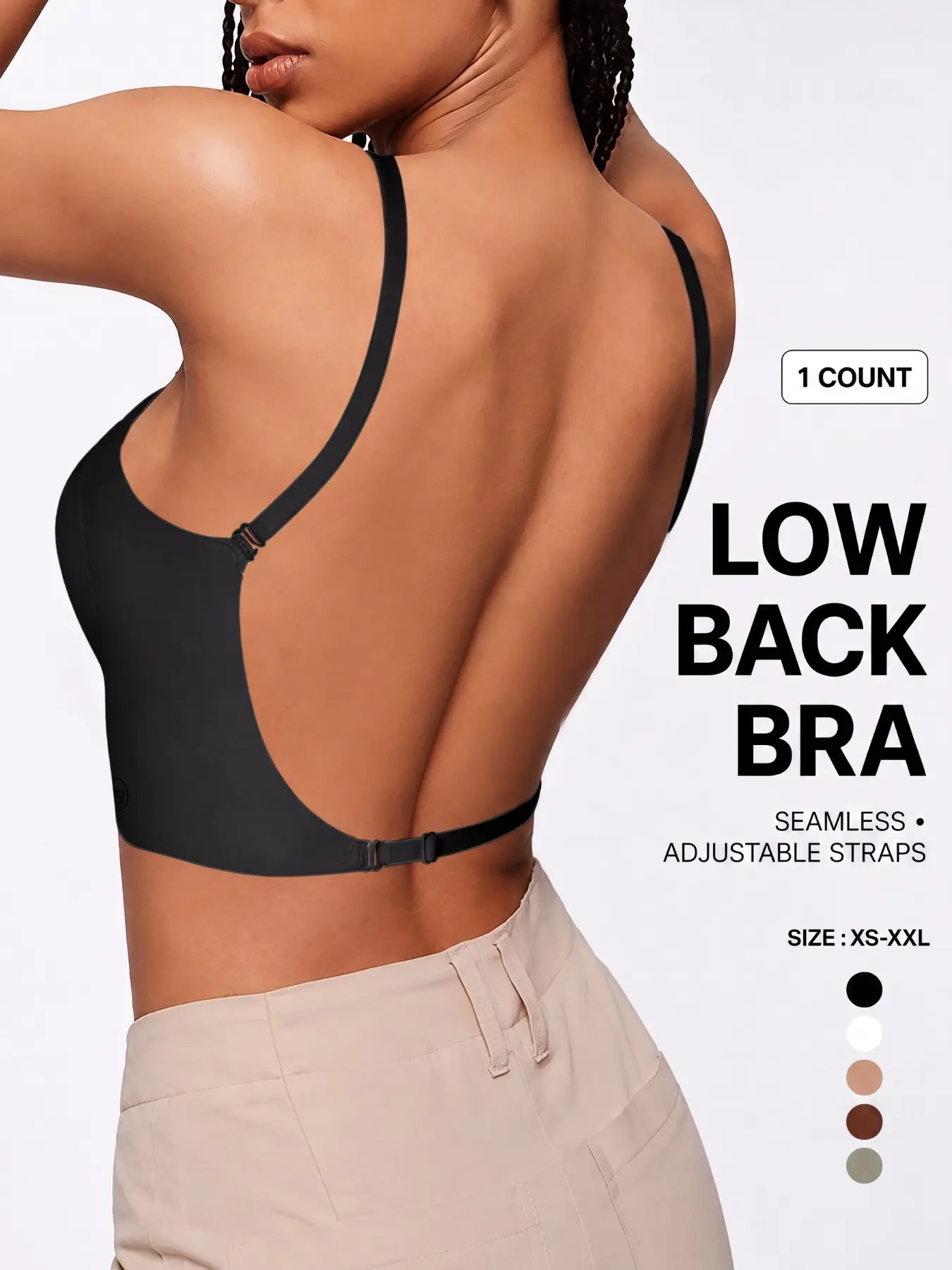 Women's Seamless Multiway Bra, Non-Wired Full Coverage Support Bra, Convertible Adjustable Straps, Soft Full Cup Everyday Comfort Bra