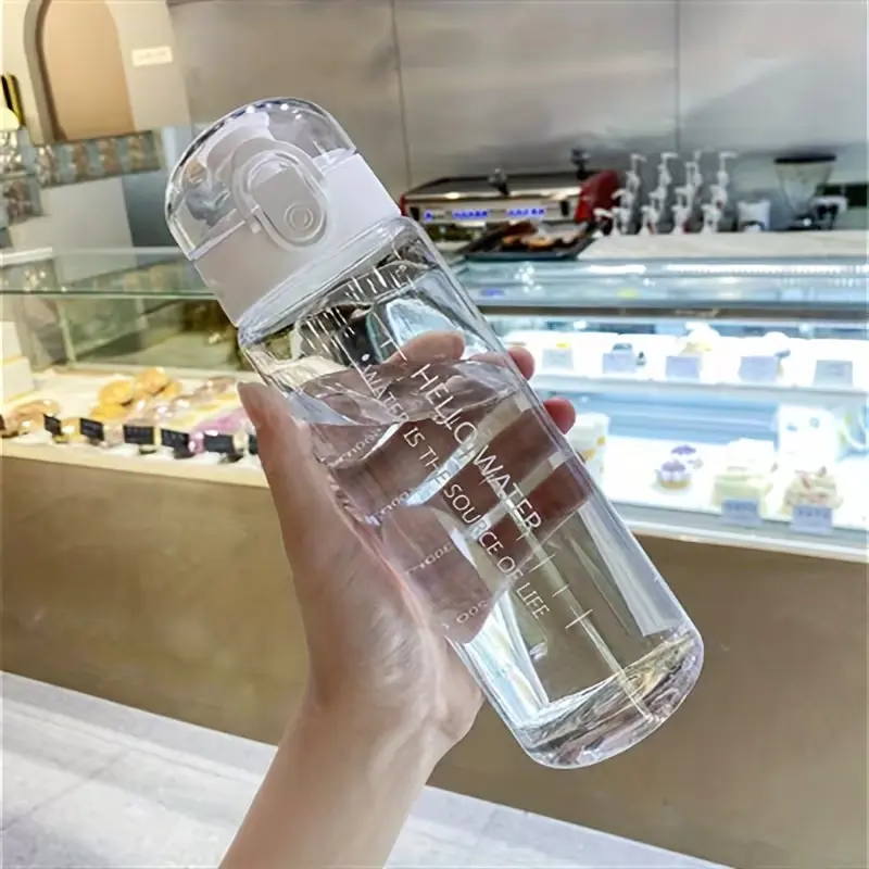 26.37 oz sports water bottle with timescale and inspirational quotes - large capacity, portable, leak-proof cover for outdoor activities, gym or daily hydration (blue pink color scheme), outdoor water bottle, Portable Water Bottles