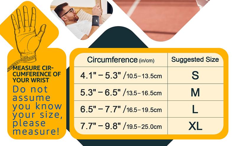 Wrist Brace/Wraps Wrist Compression Strap and Support for Work Fitness Weightlifting Sprains Tendonitis, Carpal Tunnel Arthritis, Pain Relief, Adjustable Wristbands 2 PACK (Black, M)