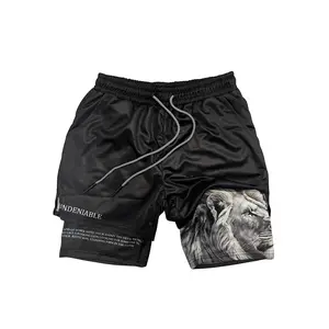Performance Du Lion Pierre 5:8 Performance Shorts Summer Double Layer Beach Pants Fitness Training Pant Sports